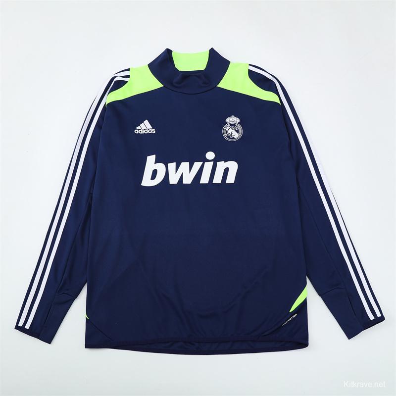 Retro 12/13 Real Madrid Royal Blue Half Zipper Jacket
