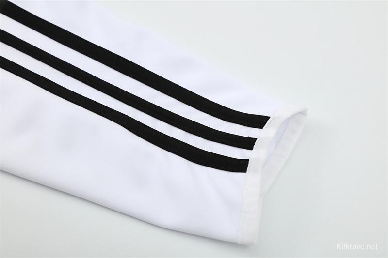 Retro 15/16 Real Madrid White Half Zipper Jacket