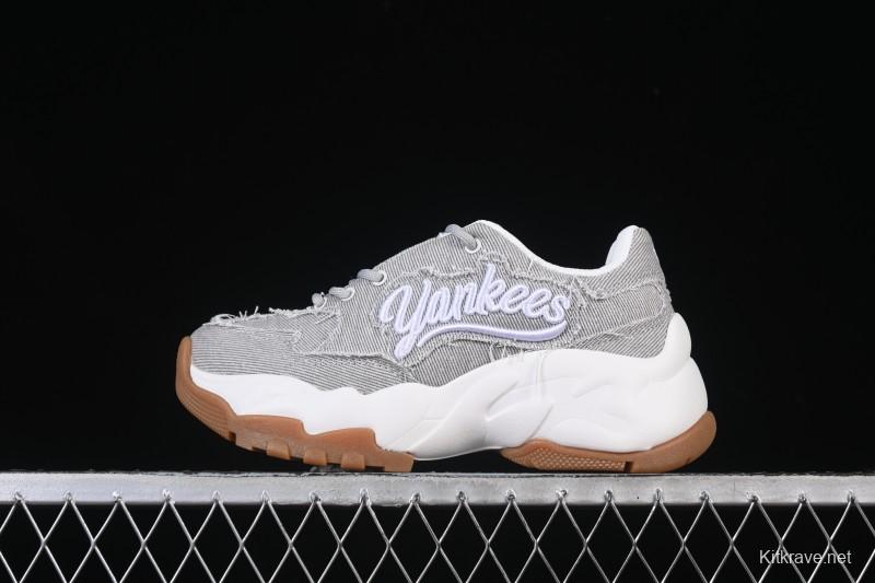 Adidas NY MLB Bigball Chunky Vintage Cursive Height-Increasing Platform Sneakers - 3ASHVT25N50GRL