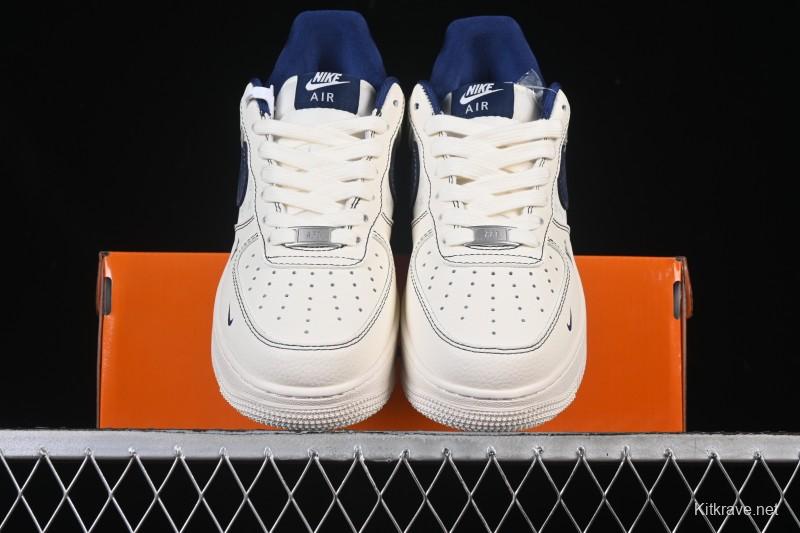 Nike Air Force 1 '07 Low LV Collaboration Print Light Blue Swoosh Casual Sneakers - MZ9588-817