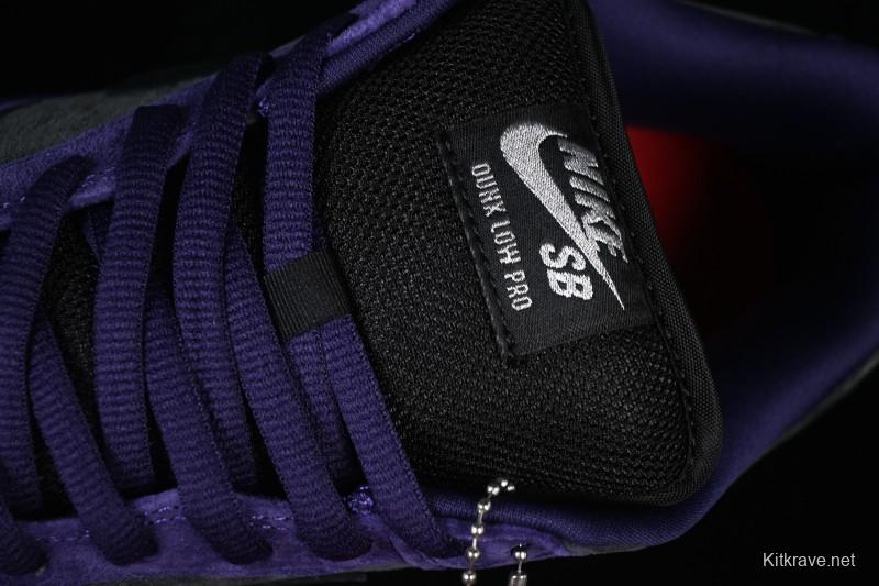 Nike Supreme x Dunk SB Dunk Low Casual Skate Shoes Gray Purple - HQ8487-500