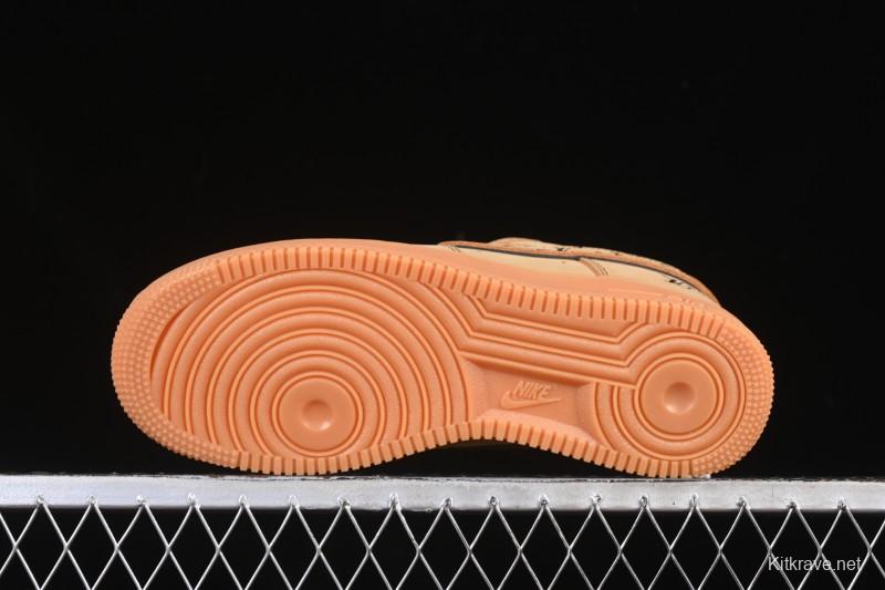 Nike Air Force 1 '07 Low LV Collaboration Wheat Print Casual Sneakers - DK0188-082