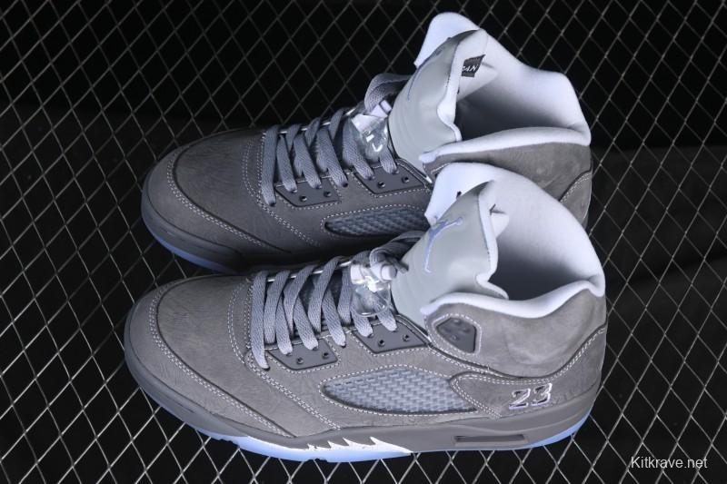 Nike Air Jordan 5 Retro Basketball Shoes with Wolf Grey Design - DD0587-002