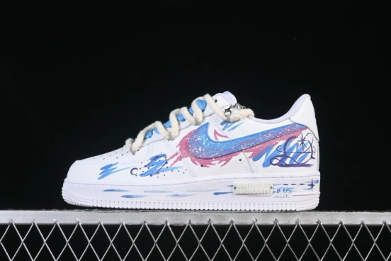 Nike Air Force 1'07 Low Libra Hand-Painted Zodiac Series Low-Top Casual Sneakers - 9231023