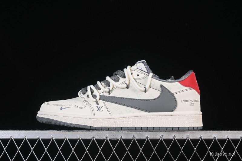 Nike Travis Scott x Fragment Design x Air Jordan 1 Low OG SP AJ1 Low Top Casual Sneakers - HT5088-605