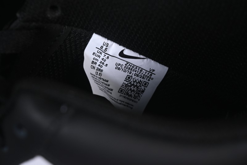 Nike Air Force 1'07 Low Black White Cracked Leather Casual Sneakers - ZH0316-118