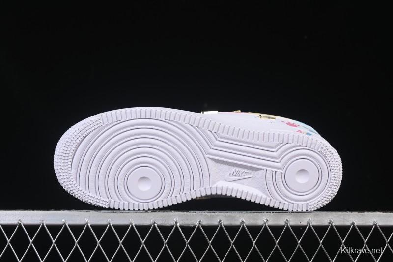 Nike Air Force 1'07 Low Four Hook Rainbow Cake Casual Sneakers - ZH0316-115