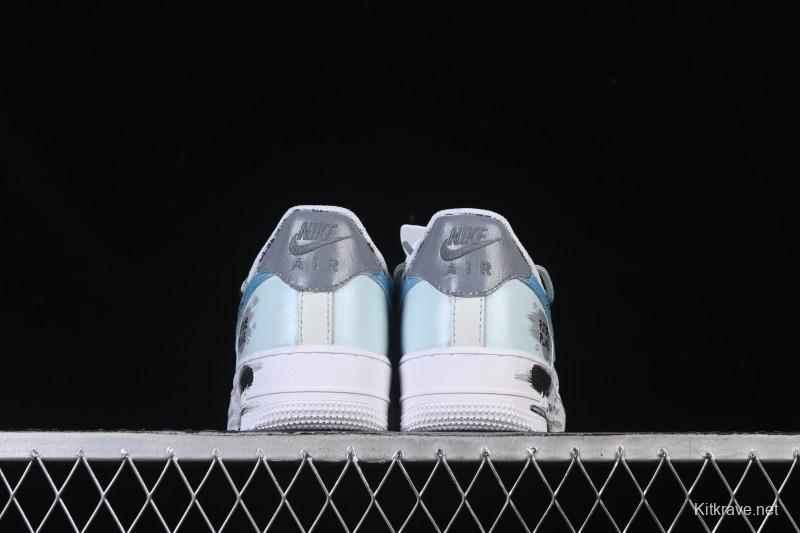 Nike Air Force 1'07 Low Grey Tune Era Hand-Painted Graffiti Casual Sneakers - LJ8822-202
