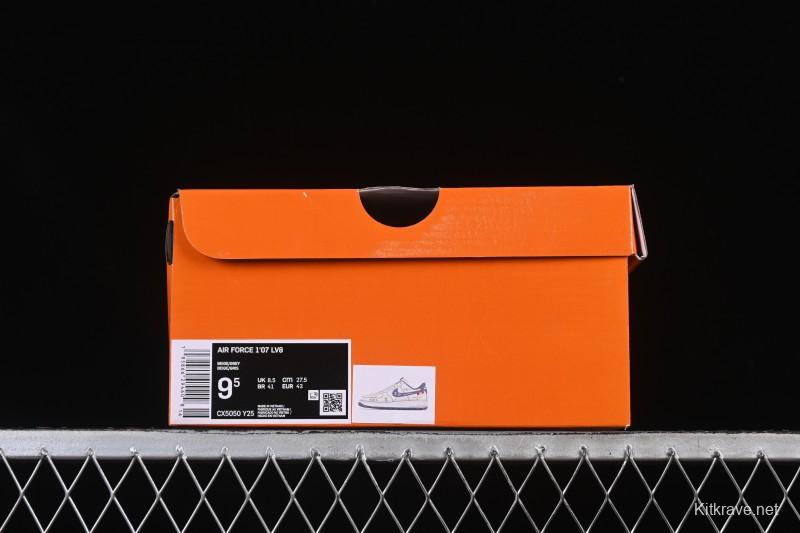 Nike Air Force 1 '07 Low LV Collaboration Grey Hook Woven Label Casual Sneakers - CX5050-Y25