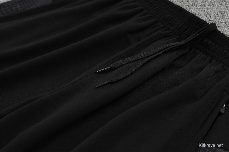 25/26 AC Milan Black Camouflage Half Zipper Jacket+Long Pants