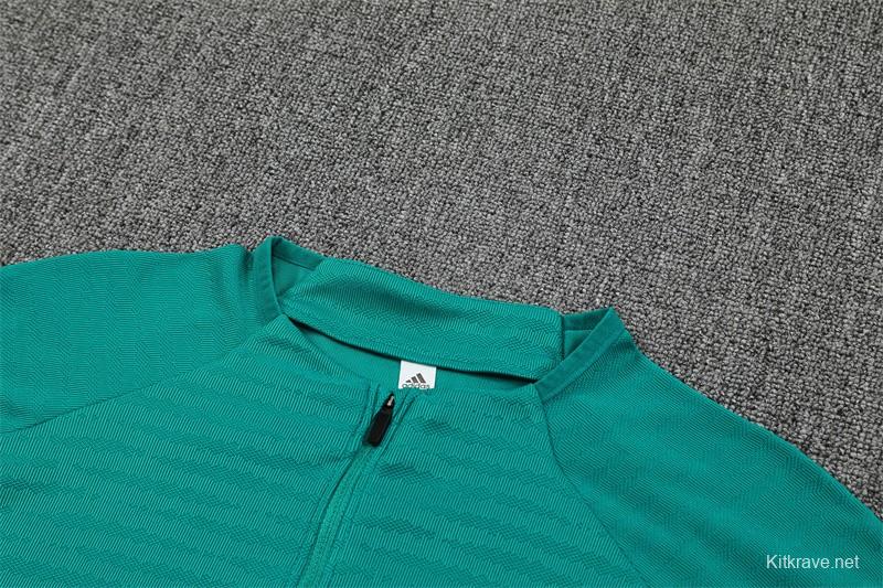 Player Version 25/26 Liverpool Green AD on Both Sleeves Half Zipper Jacket+Long Pants