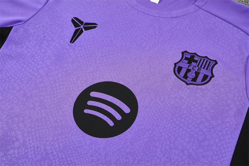 25/26 Barcelona Purple Joint Edition with XS Short Sleeve+Soccer Shorts