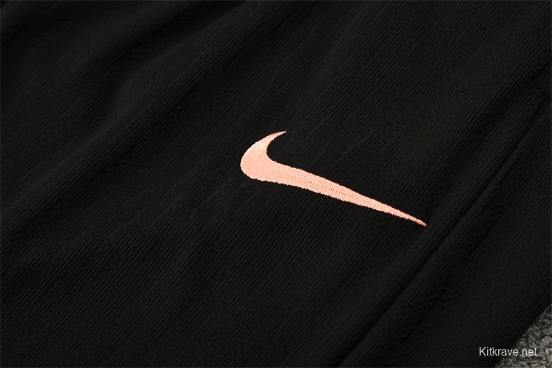 Player Version 25/26 France Black Half Zipper Jacket+Long Pants