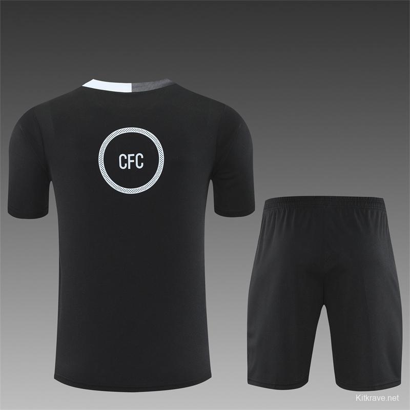 25/26 Chelsea Black T90 with XS Short Sleeve+Soccer Shorts