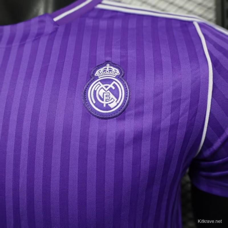 Player Version 25/26 Real Madrid Purple Adidas Original Casual Jersey