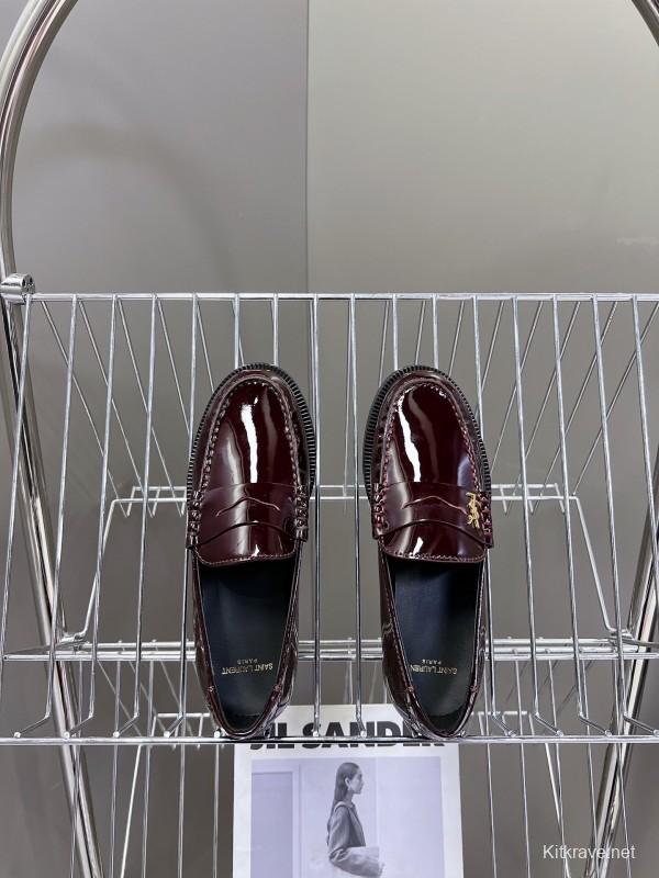 Saint Laurent 2025/SS Classic Loafer Leather Shoes - KFY00350