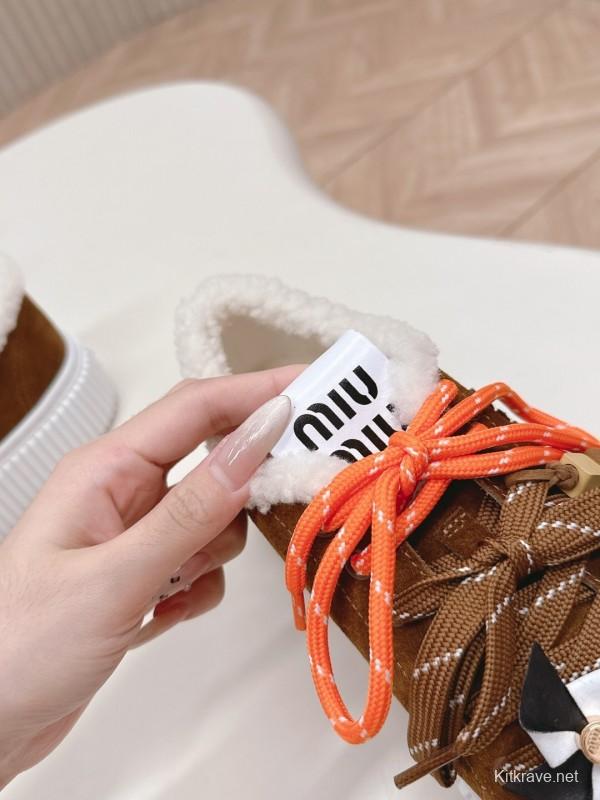 MIUMIU 3D Embroidered Platform Casual Shoes - LY00320/LY00340