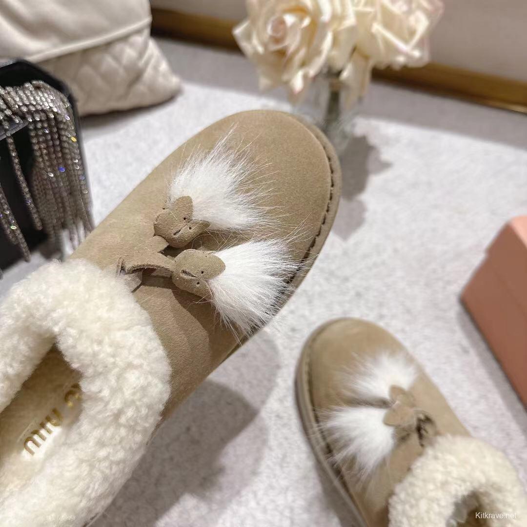 MIU MIU 2025 SS Korean Style Popular Small Potato Snow Boots Upgraded Version - LY00290