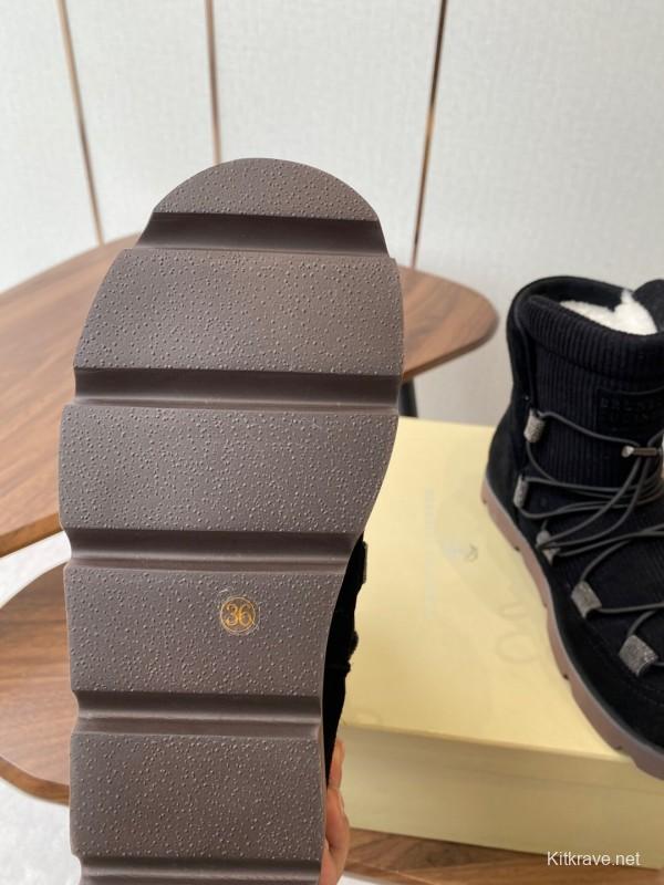 Brunello Cucinelli Open Walk Ankle Boot Winter Snow Boots - AS00410