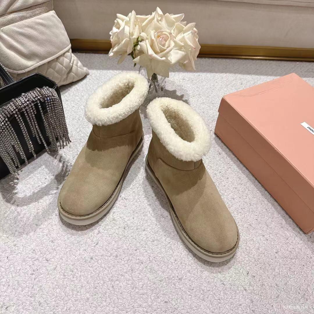 MIU MIU 2025/SS Korean Style Popular Small Potato Snow Boots Upgrade Version - LY00300