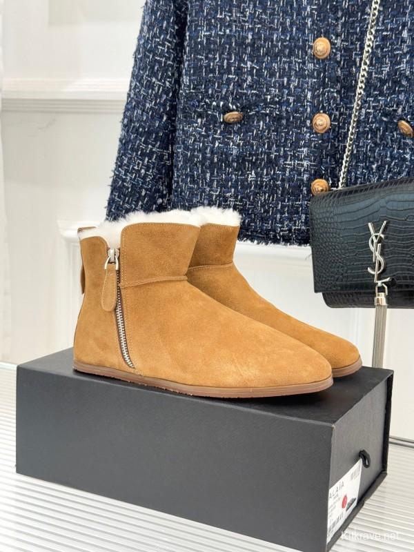 ALAIA Minimalist Side Zipper Retro Snow Boots - KFY00320