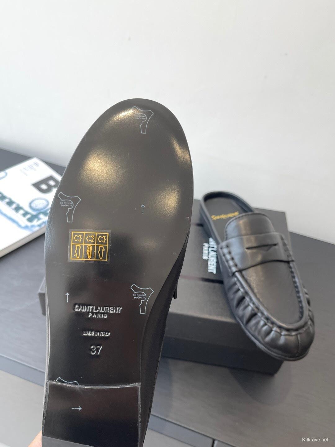 Saint Laurent Classic Loafer Mule Flats - KFY00320