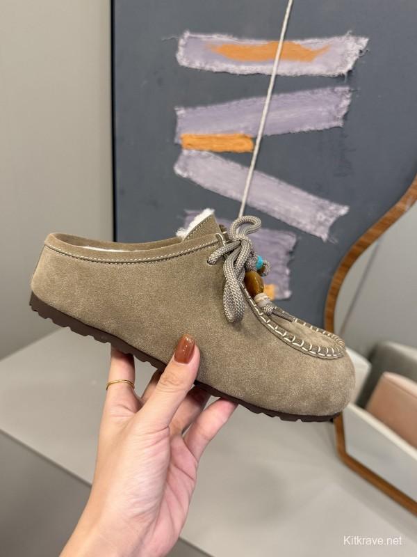 UGG 2025 SS Wool Slippers with Retro Buckle - KFY00240