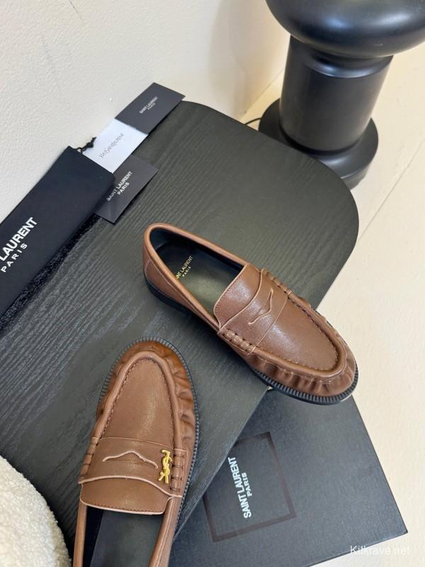 Saint Laurent Classic Loafer Leather Shoes - KFY00350