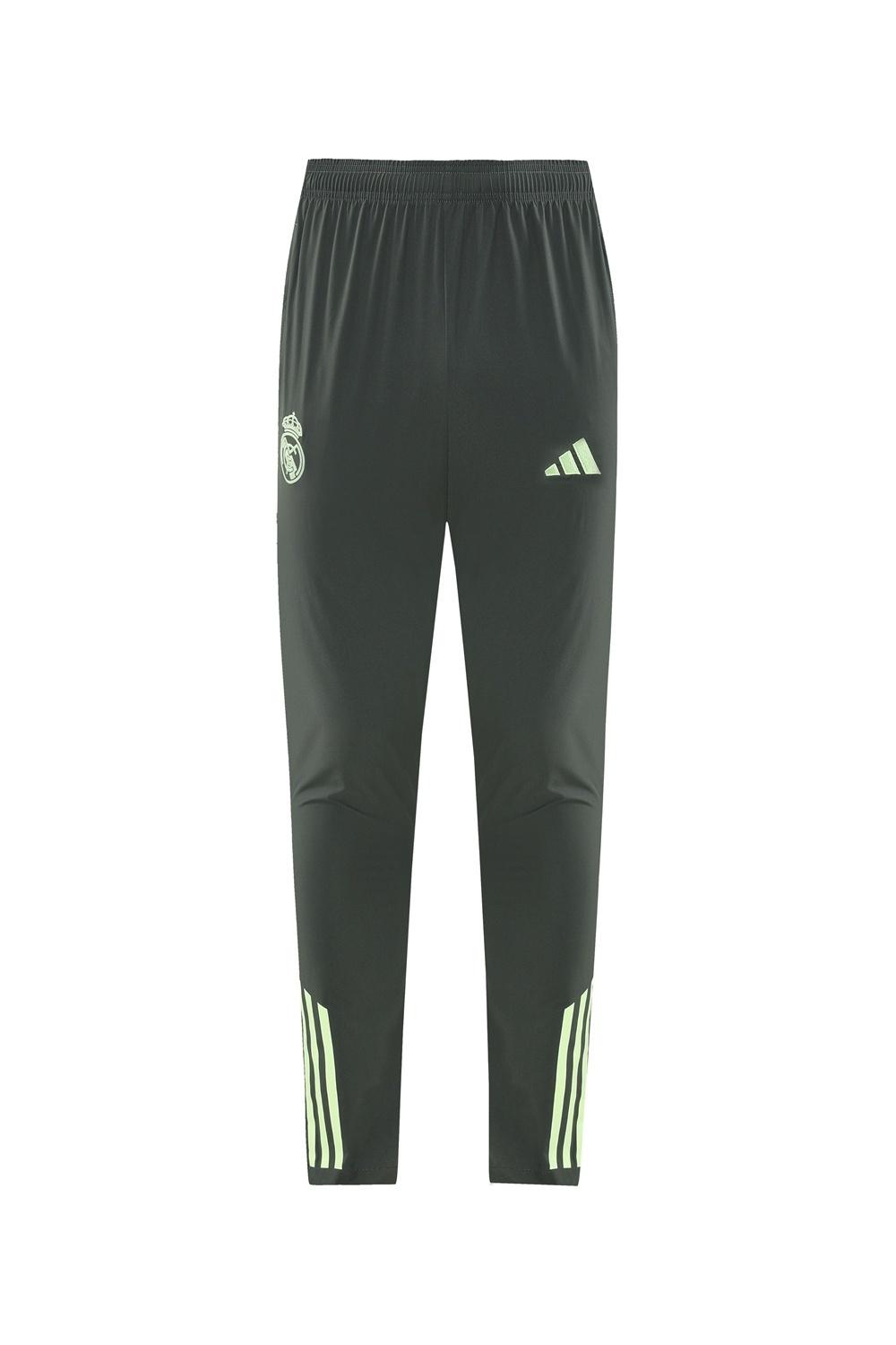 25/26 Real Madrid Dark Green Half Zipper Jacket+Long Pants S-3XL