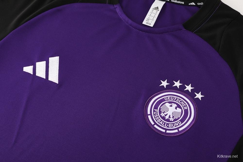 2025 Germany Purple Short Sleeve+Soccer Shorts