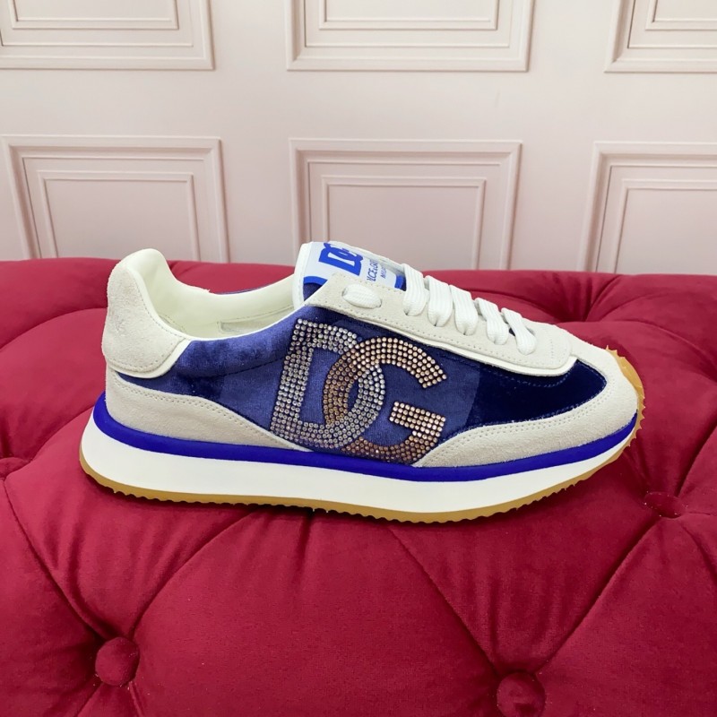 Dolce & Gabbana 2025/SS New Collection Luxury Embroidered Logo Sneakers with Imported Leather - AS00300