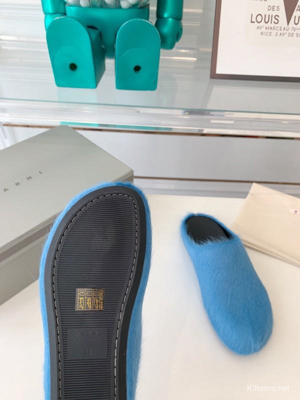 Marni 2025/SS Mule Shoes with Pony Hair - LY00