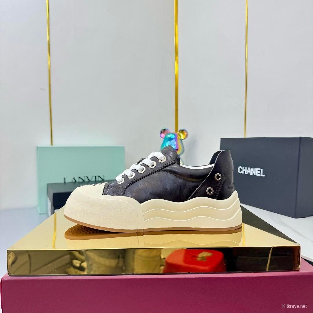 Chanel 2025 SS Panda Loafers Bread Shoes Original Calfskin - LY00320