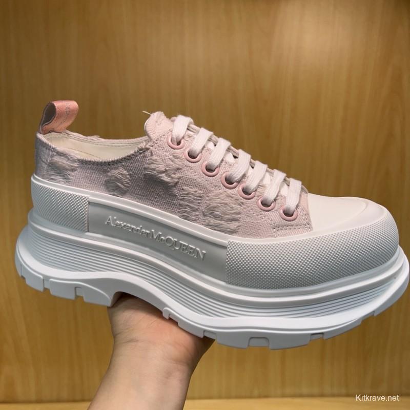 Alexander McQueen Spring Summer 2025 Blue Woven Platform Sneakers - AS00300