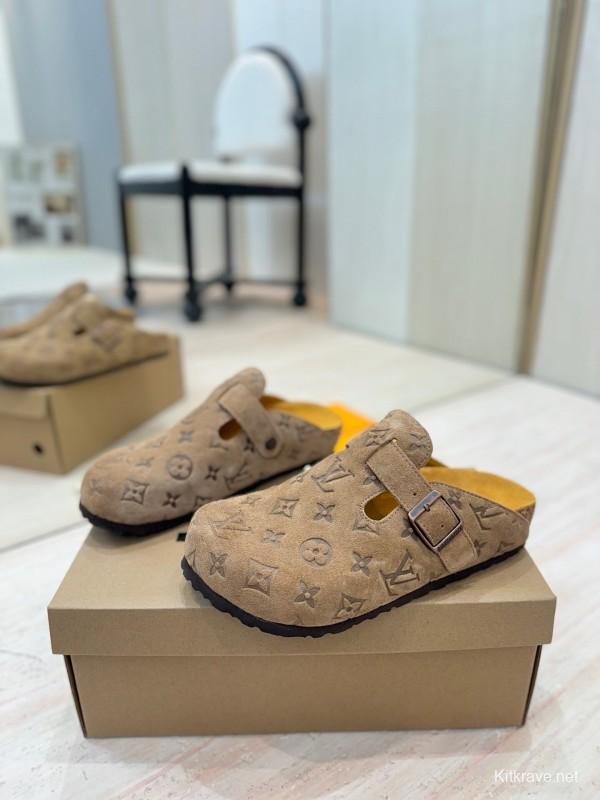 Louis Vuitton Louis Vuitton × BIRKENSTOCK Boston Soft Sole Mule Slippers - KFY00300