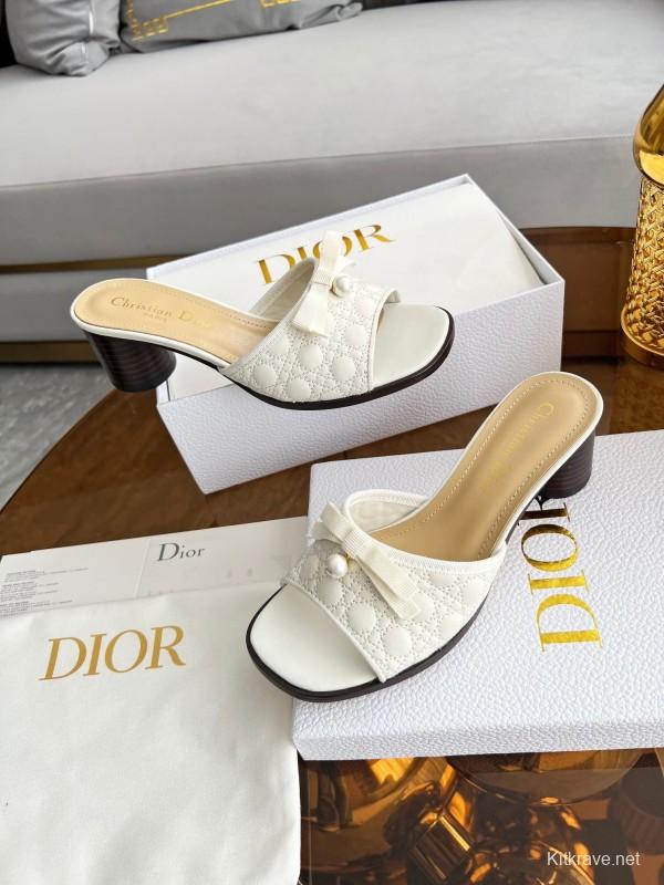 Dior Dway High Heel Sandals with Embroidered Logo - LY00270