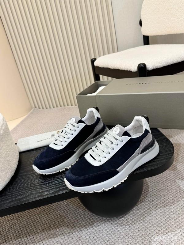 Brunello Cucinelli Casual Sneakers with Textured Calfskin and Seasonal Colors - KFY00320