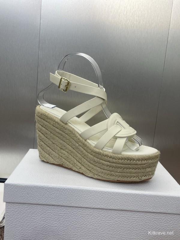 Dior D-Club Jelly Color Hollow Layered Cross Strap Platform High Heel Women Shoes - KFY00290