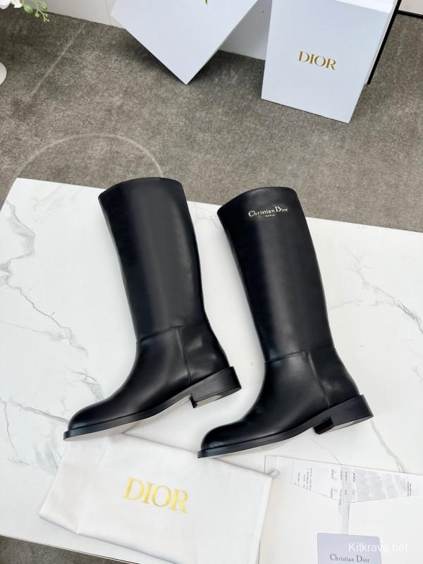 Dior 2025/SS Retro British Style Brogue New Knight Boots - LY00460