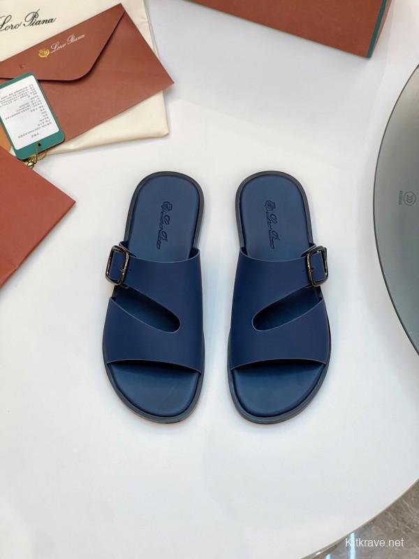 Loro Piana Spring Summer 2025 Men's Slippers with High-Quality Stitching and Comfortable Sole - AS00250