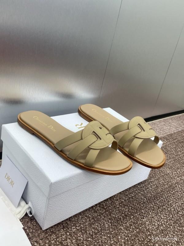 Dior D-Club Jelly Color Hollow Layered Cross Strap Women's Sandals - KFY00280