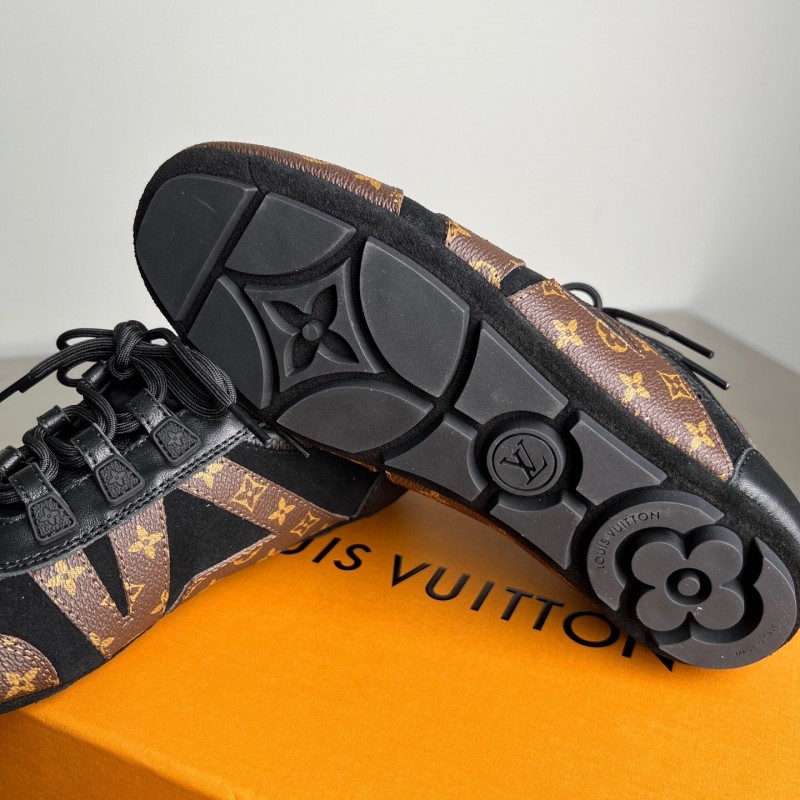 Lv Sneakerina 2025 SS Ballet Round Toe Lace-Up Low Top Lifestyle Casual Shoes - YC