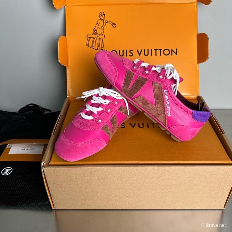 Lv Sneakerina 2025 SS Ballet Round Toe Lace-Up Low Top Lifestyle Casual Shoes - YC