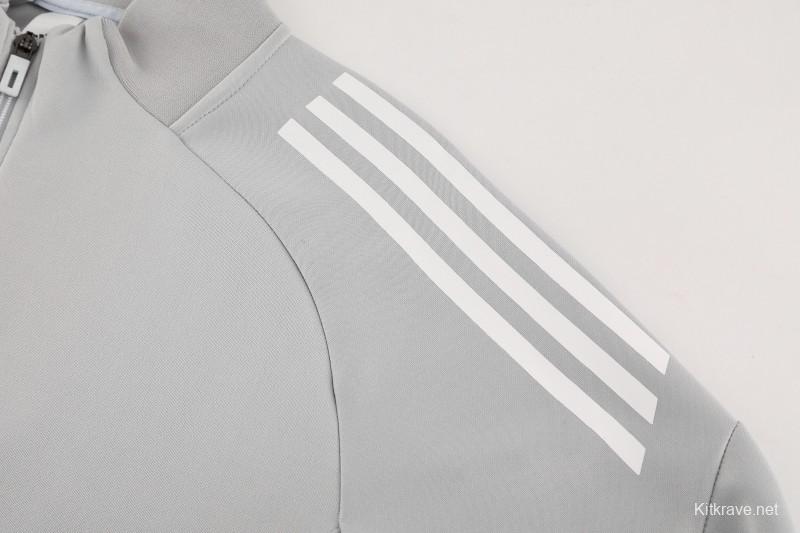 2025 Adidas Grey Full Zipper Jacket+Long Pants