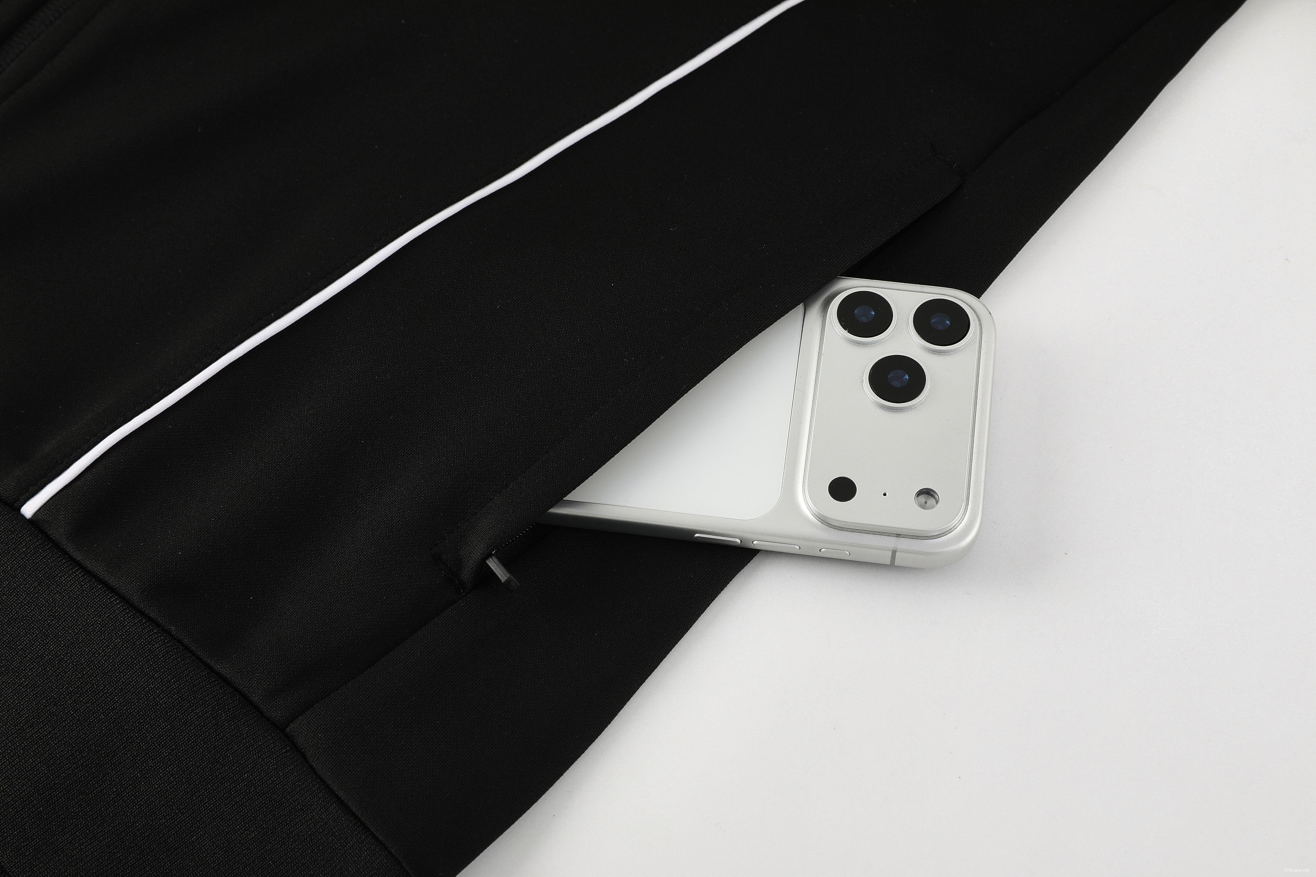 25/26 Olympique Marseille Black Full zipper Jacket Tracksuit+ long pants