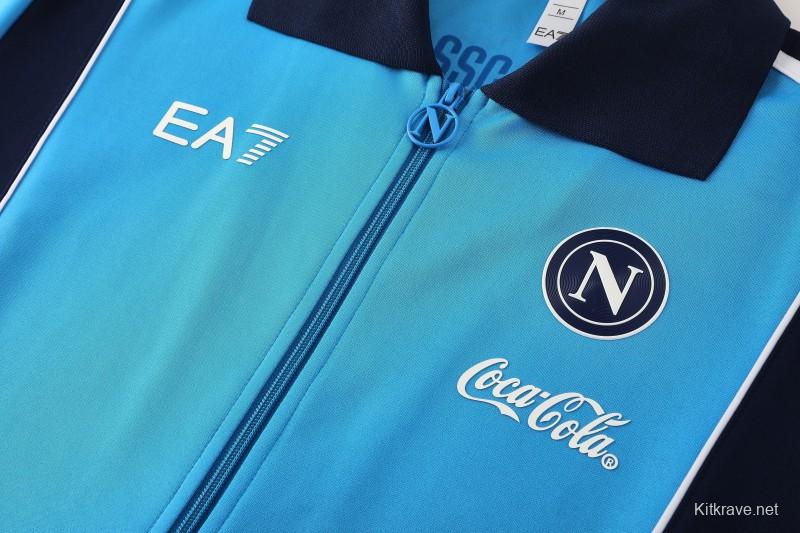 25/26 SSC Napoli Sky Blue Full zipper Jacket Tracksuit+ long pants