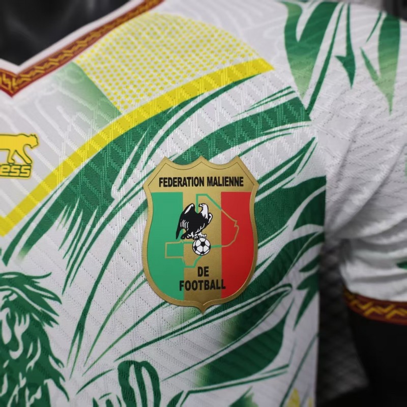 Player Version 2026 Mali Away White with Eagle Pattern Jersey