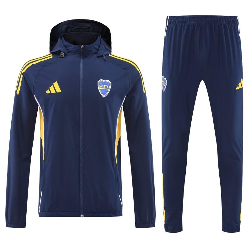 25/26 Boca Juniors Navy Blue Full zipper Jacket Tracksuit+ long pants