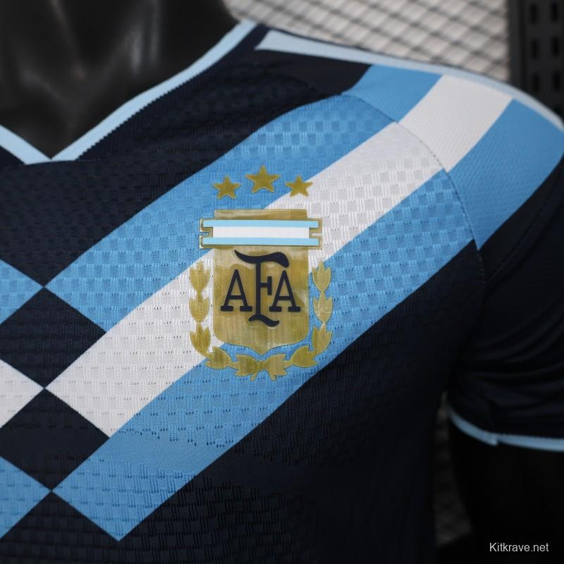 2026 Player Version  Argentina  Away Navy Blue Jersey
