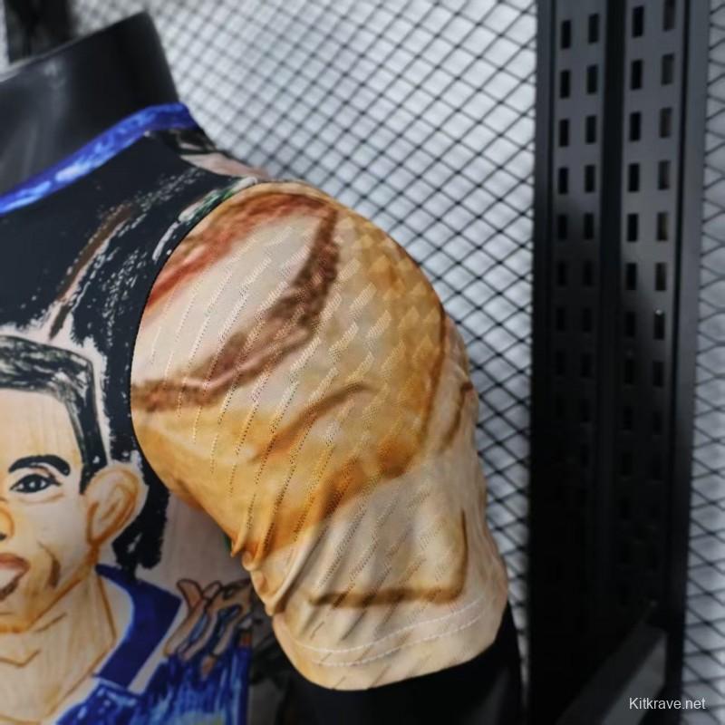 Player Version 2026 Brazil CBF Hand-Drawn Art Special Edition Jersey Featuring Ronaldo & Ronaldinho